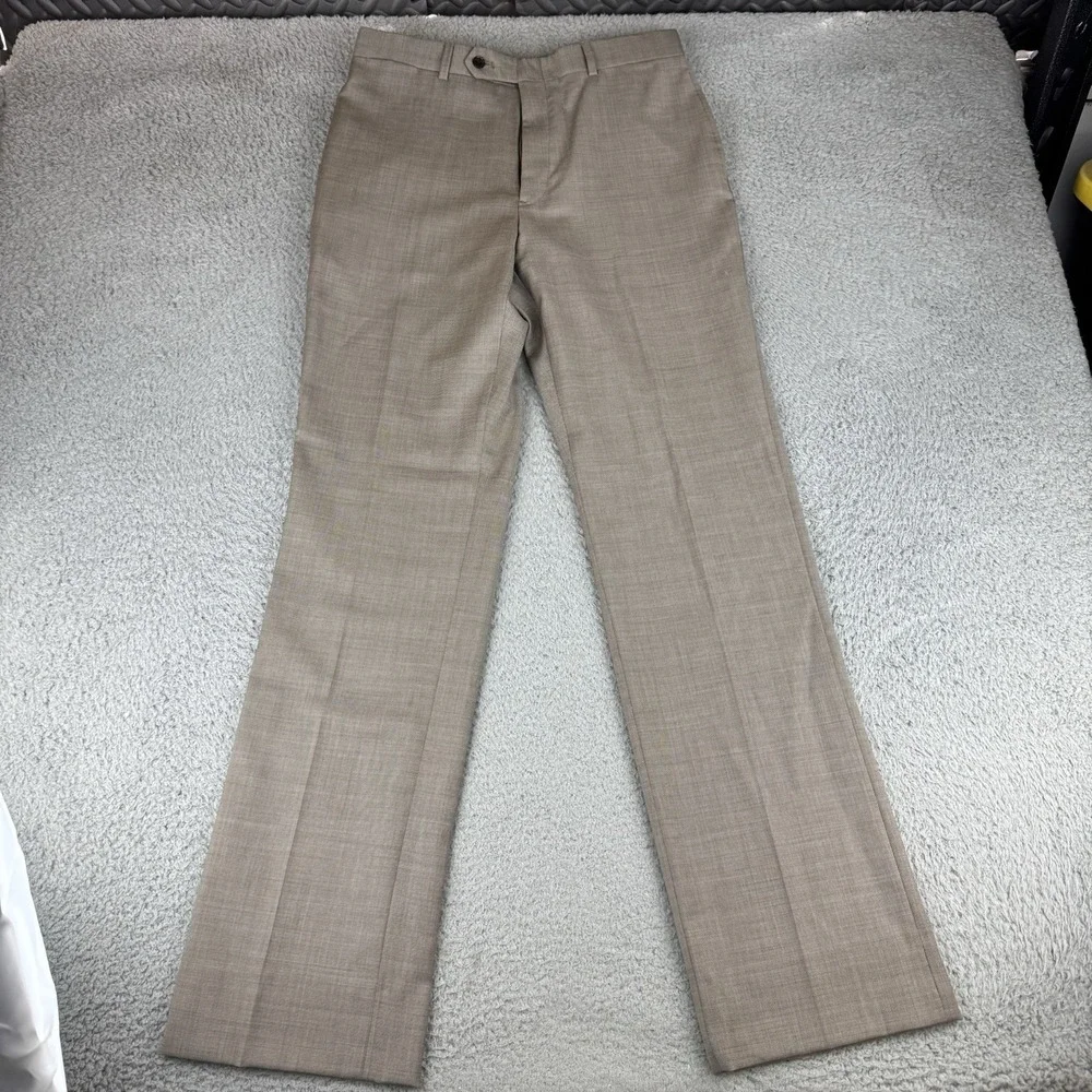 Tommy Hilfiger Tyler  Wool Stretch Dress Pants Tan Business 32x34 $190 MSR NWT